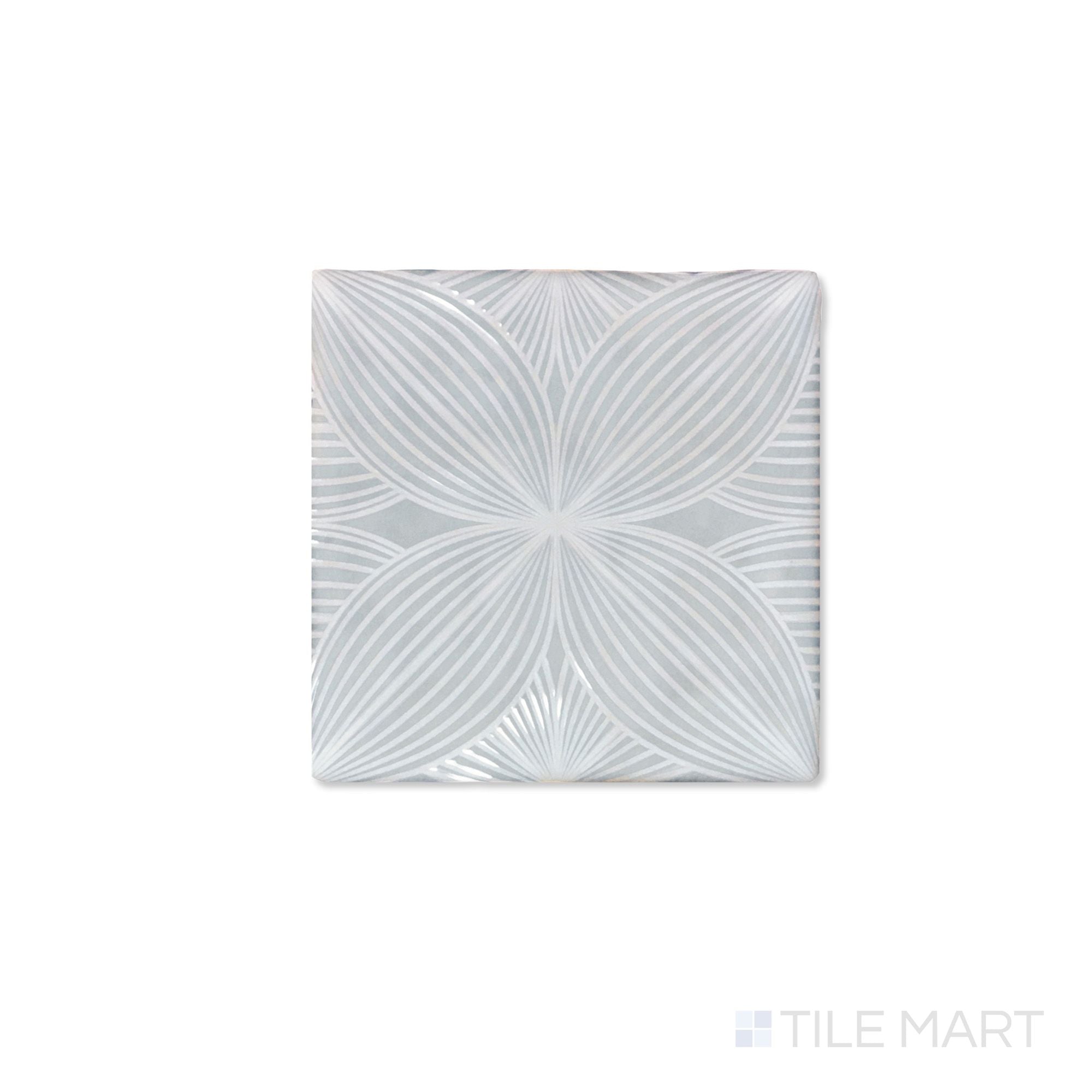 Melody Eme Ash Audrey Deco 5X5 Glossy Ceramic Tile | Tilemart