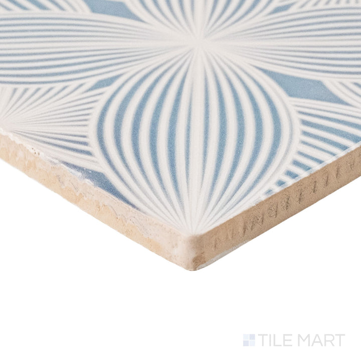Melody Eme Ash Audrey Deco 5X5 Glossy Ceramic Tile