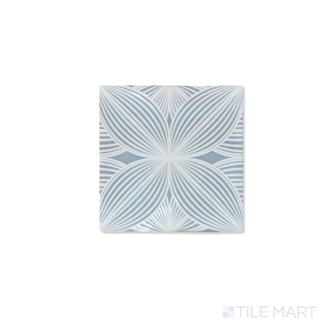 Melody Lyric Blue Audrey Decor 5X5 Glossy Ceramic Tile