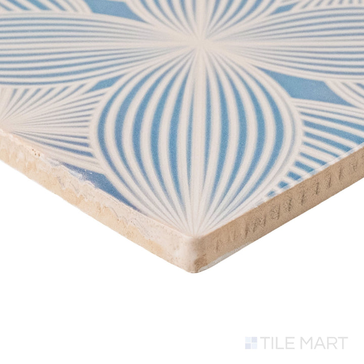 Melody Lyric Blue Audrey Decor 5X5 Glossy Ceramic Tile