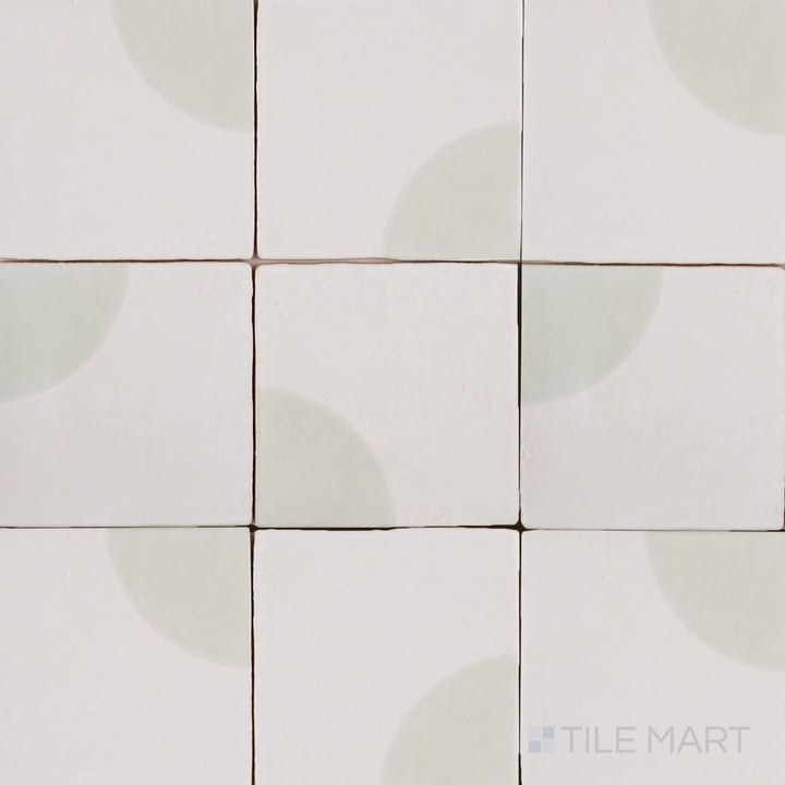 Melody Mint Grey Chloe Decor 5X5 Glossy Ceramic Tile