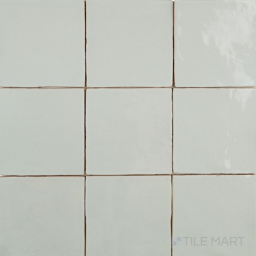 Melody Mint Grey 5X5 Glossy Ceramic Tile