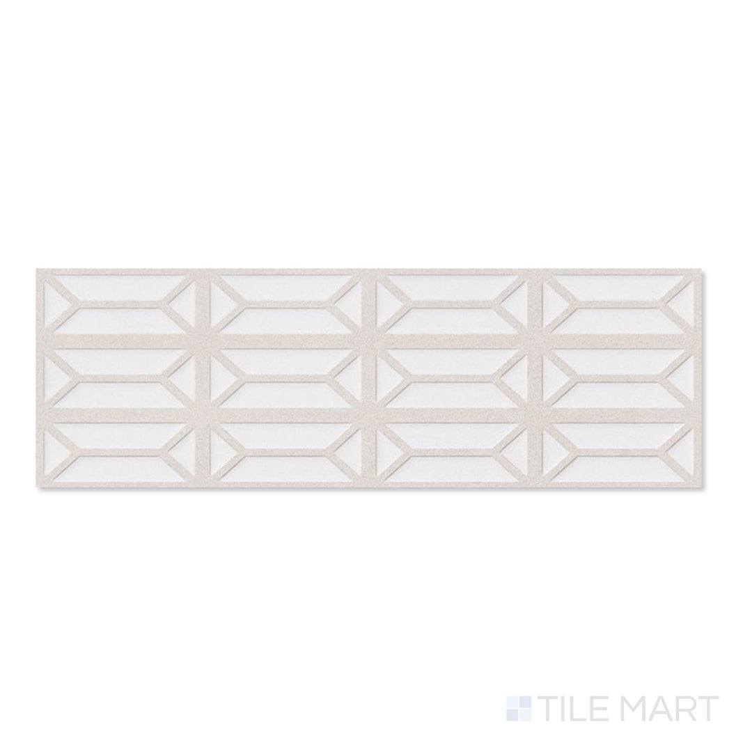 New Dimensions Ivory Bevel 12X36 Matte Ceramic Textured Panel