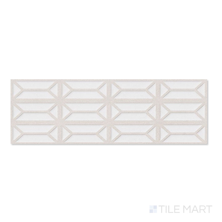 New Dimensions Ivory Bevel 12X36 Matte Ceramic Textured Panel