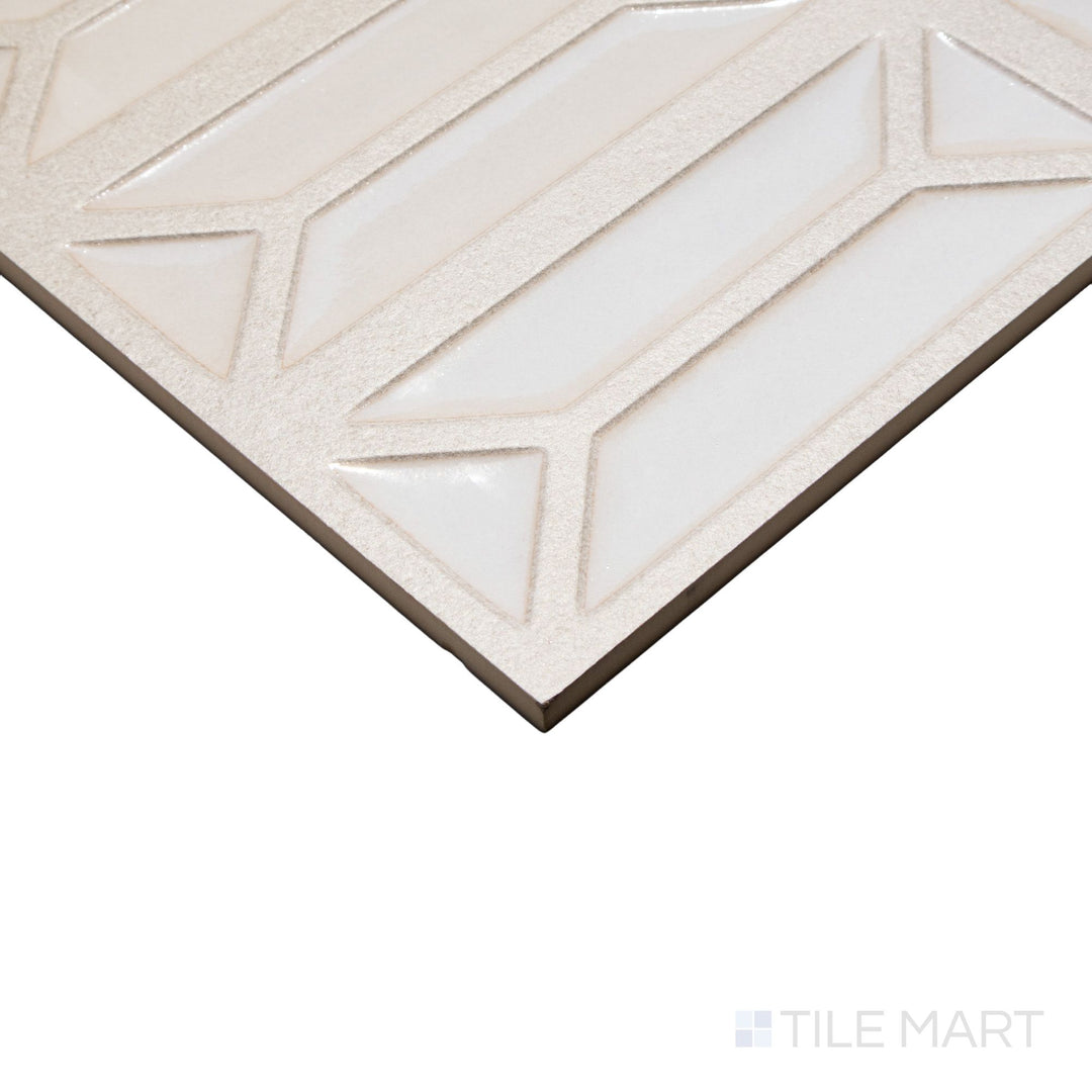 New Dimensions Ivory Bevel 12X36 Matte Ceramic Textured Panel