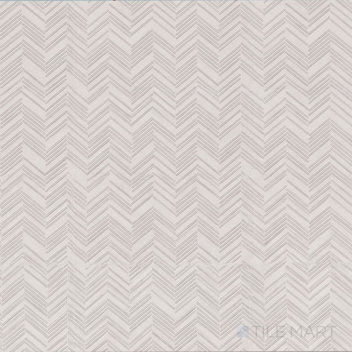 New Dimensions Ivory Herringbone 12X36 Matte Ceramic Textured Panel