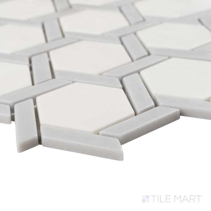 Northern Lights Asteroid Hex Wheel Matte Glass Mosaic