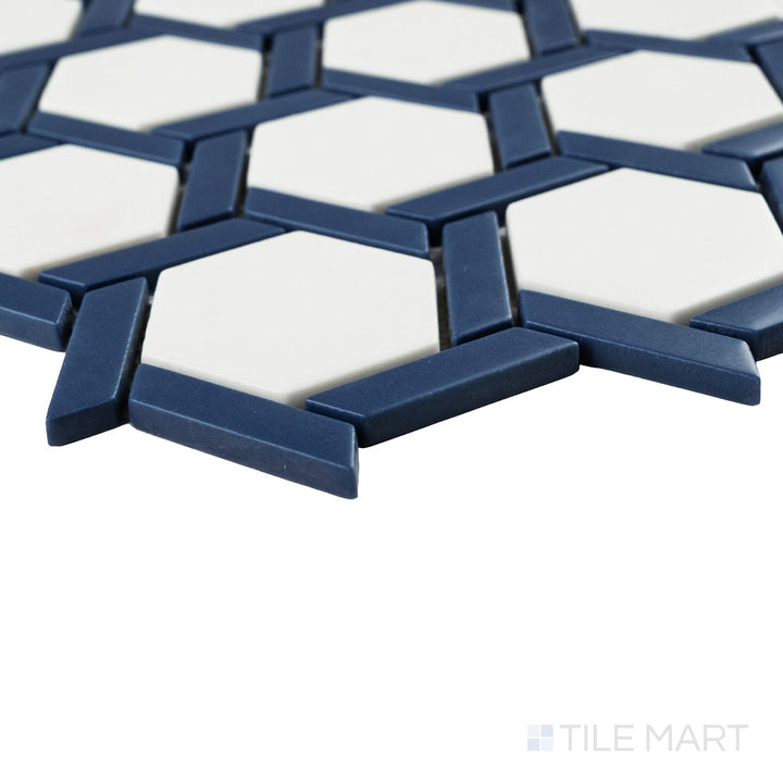 Northern Lights Cosmos Hex Wheel Matte Glass Mosaic