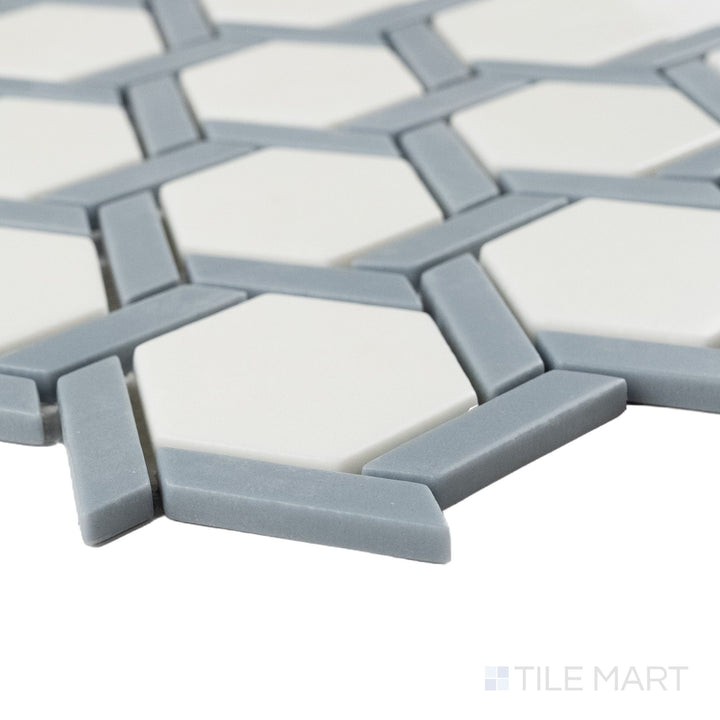 Northern Lights Neptune Hex Wheel Matte Glass Mosaic