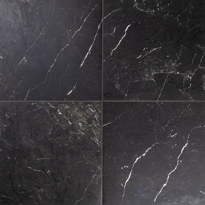Parisian Chequer Noire 12X12 Honed Porcelain Rectified Tile