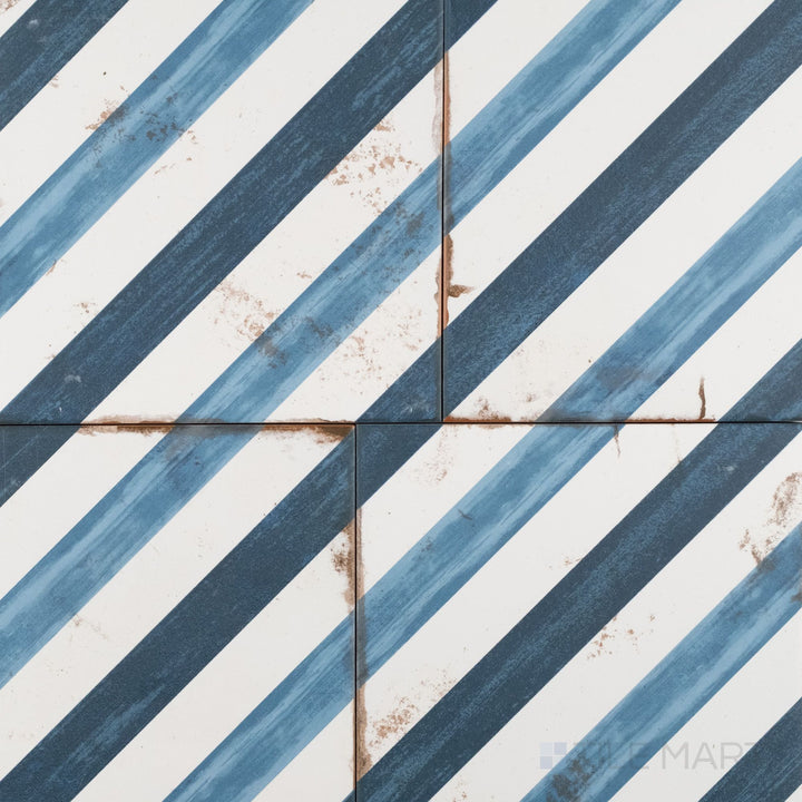 Retrospectives Royal Blues 8X8 Matte Porcelain Tile