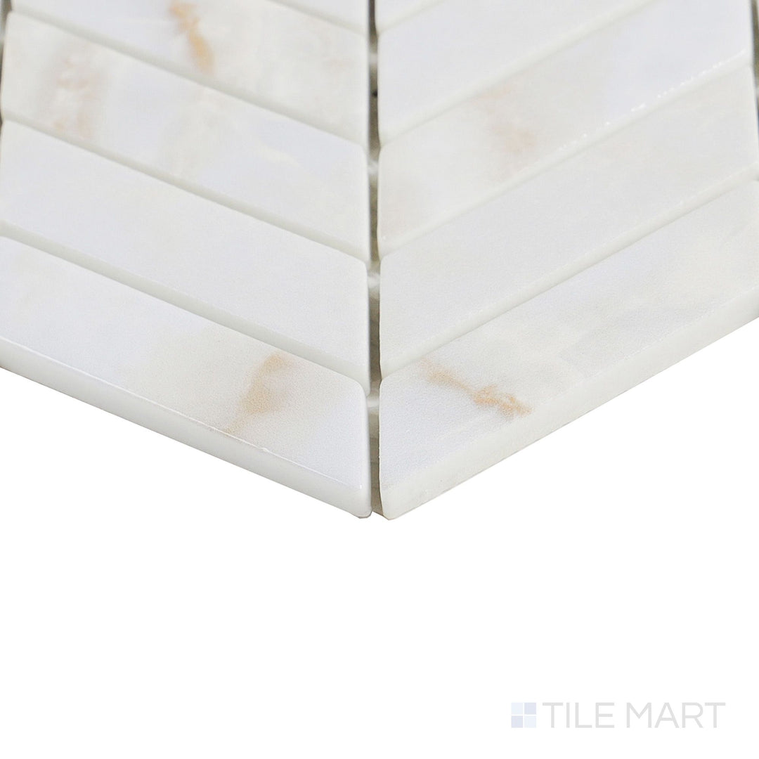 Simple Stone Oro Chevron Matte And Glossy Glass Mosaic