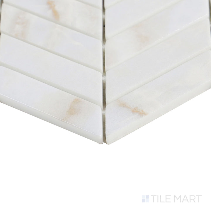 Simple Stone Oro Chevron Matte And Glossy Glass Mosaic