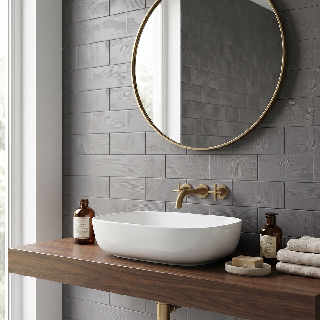 Spatula Midnight Slate 3.5X7 Matte Porcelain Subway Tile