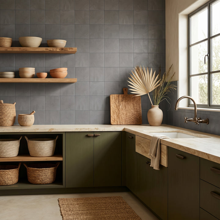 Spatula Midnight Slate 7X7 Matte Porcelain Tile