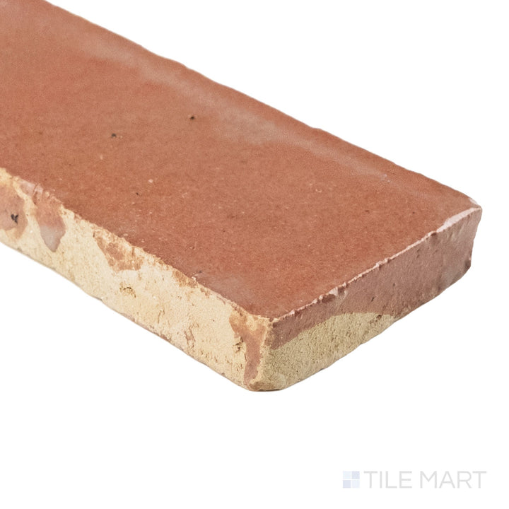 Zellige Classique Al Hamra 2X6 Glossy Terracotta Subway Hand Cut Tile