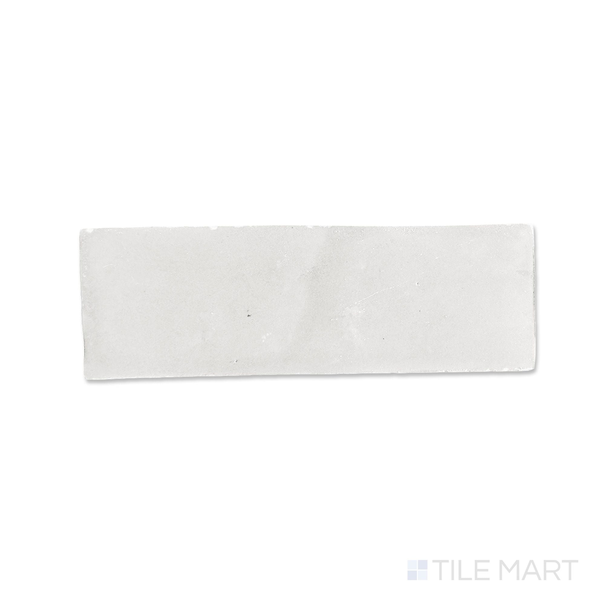 Zellige Classique Atlas White 2X6 Glossy Terracotta Subway Hand Cut Ti