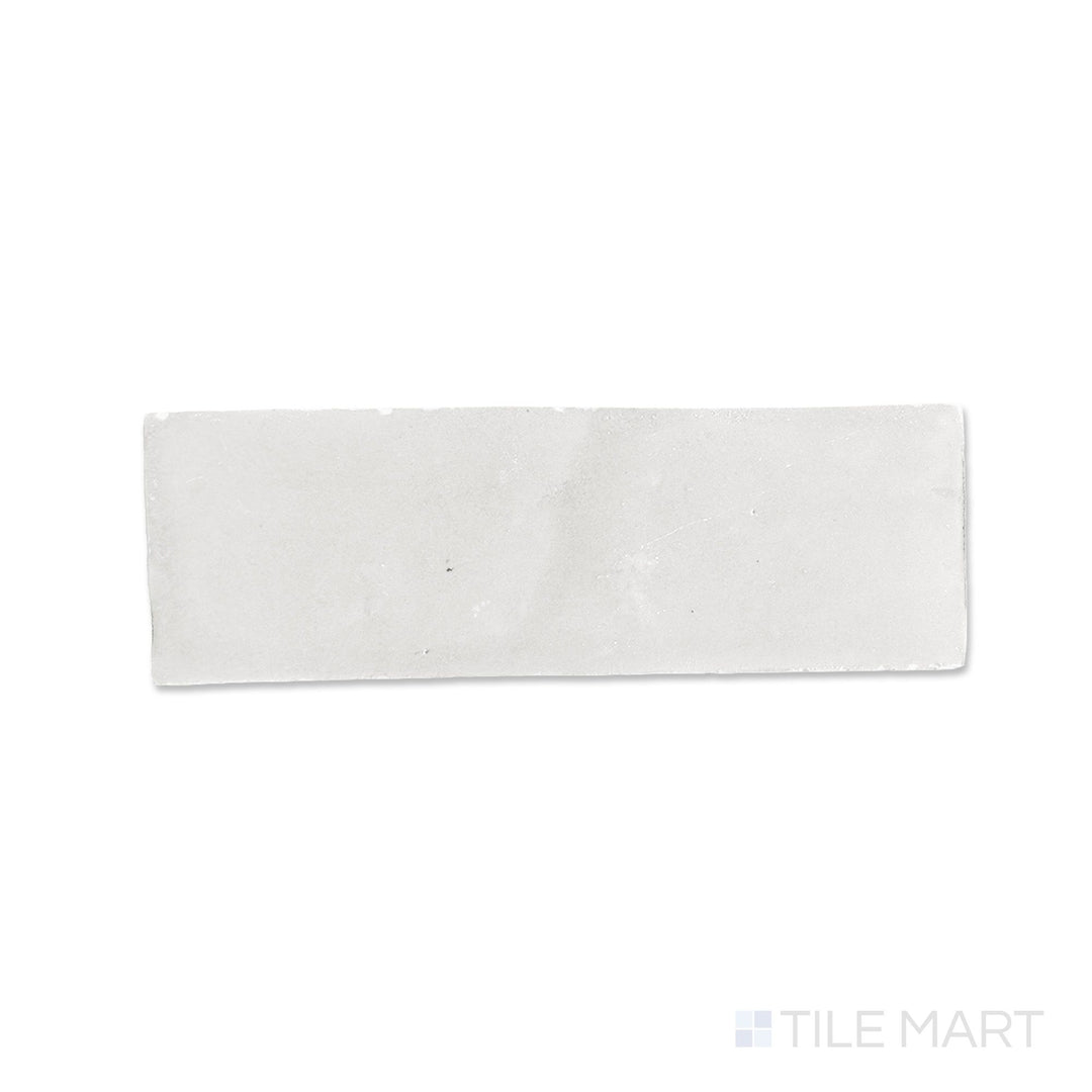 Zellige Classique Atlas White 2X6 Glossy Terracotta Subway Hand Cut Tile