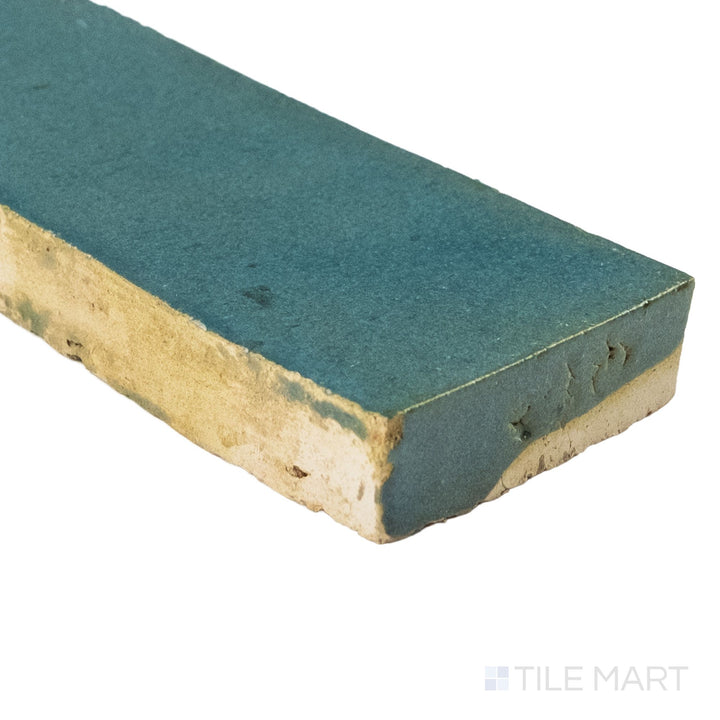 Zellige Classique Blue City 2X6 Glossy Terracotta Subway Hand Cut Tile