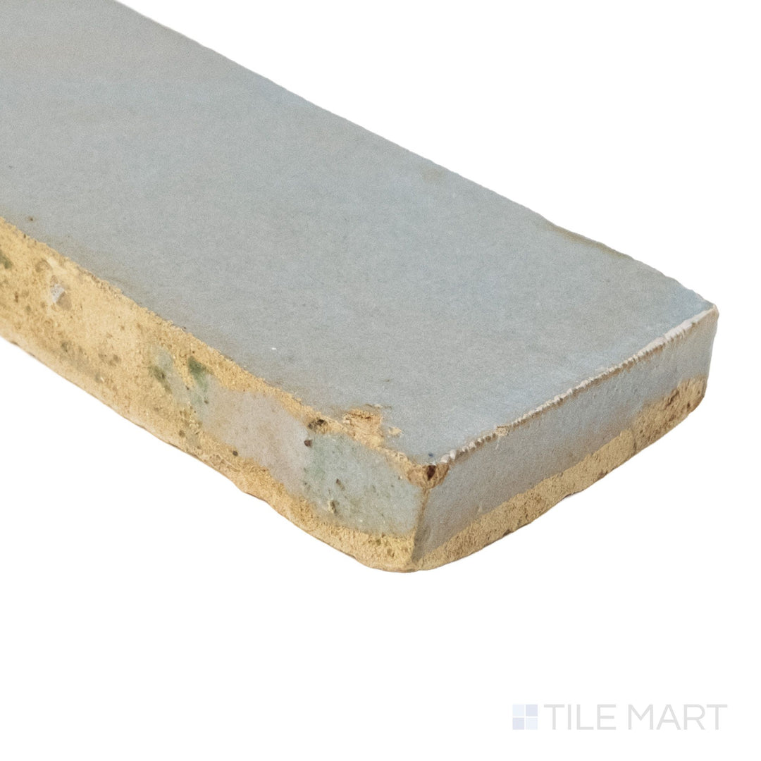 Zellige Classique Gris Perle 2X6 Glossy Terracotta Subway Hand Cut Tile