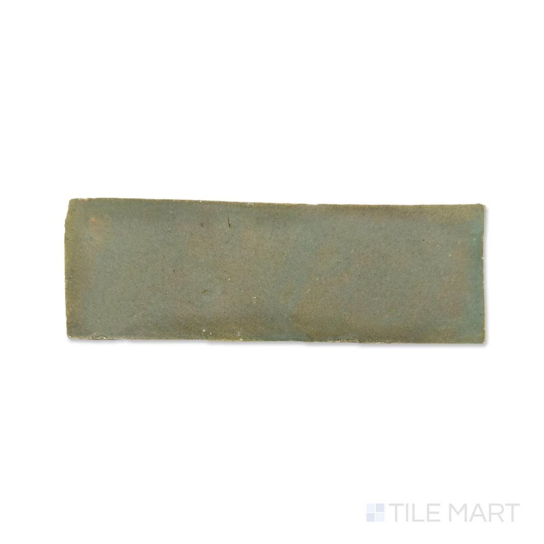 Zellige Classique Mint Tea 2X6 Glossy Terracotta Subway Hand Cut Tile