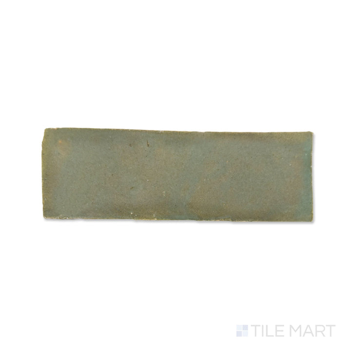 Zellige Classique Mint Tea 2X6 Glossy Terracotta Subway Hand Cut Tile