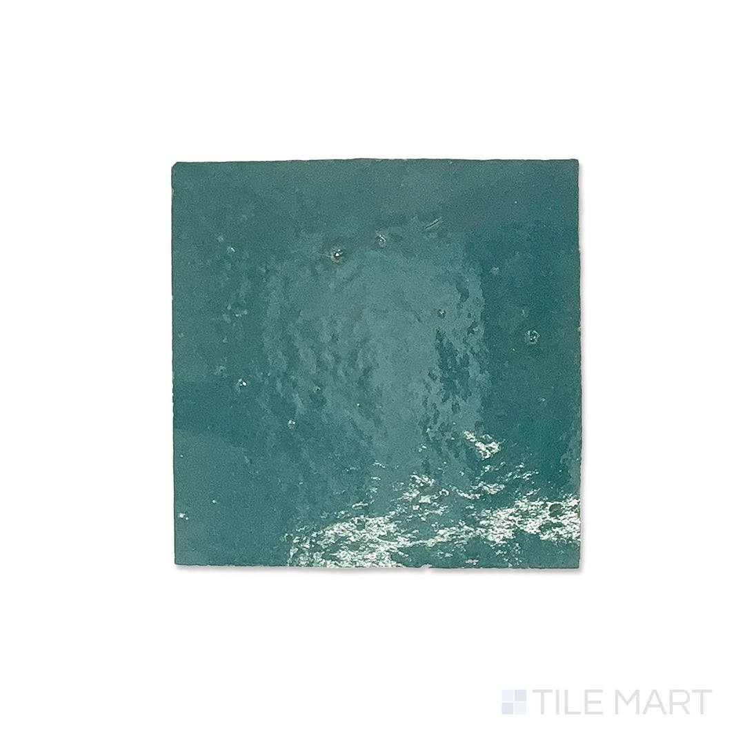 Zellige Classique Blue City 4X4 Glossy Terracotta Hand Cut Tile