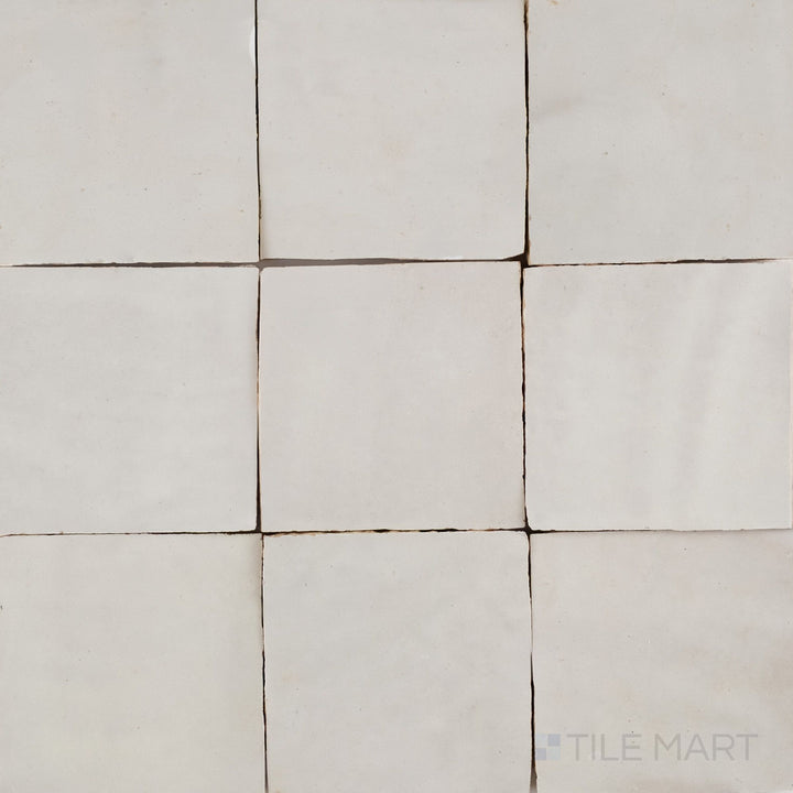 Zellige Classique Lambswool 4X4 Glossy Terracotta Hand Cut Tile
