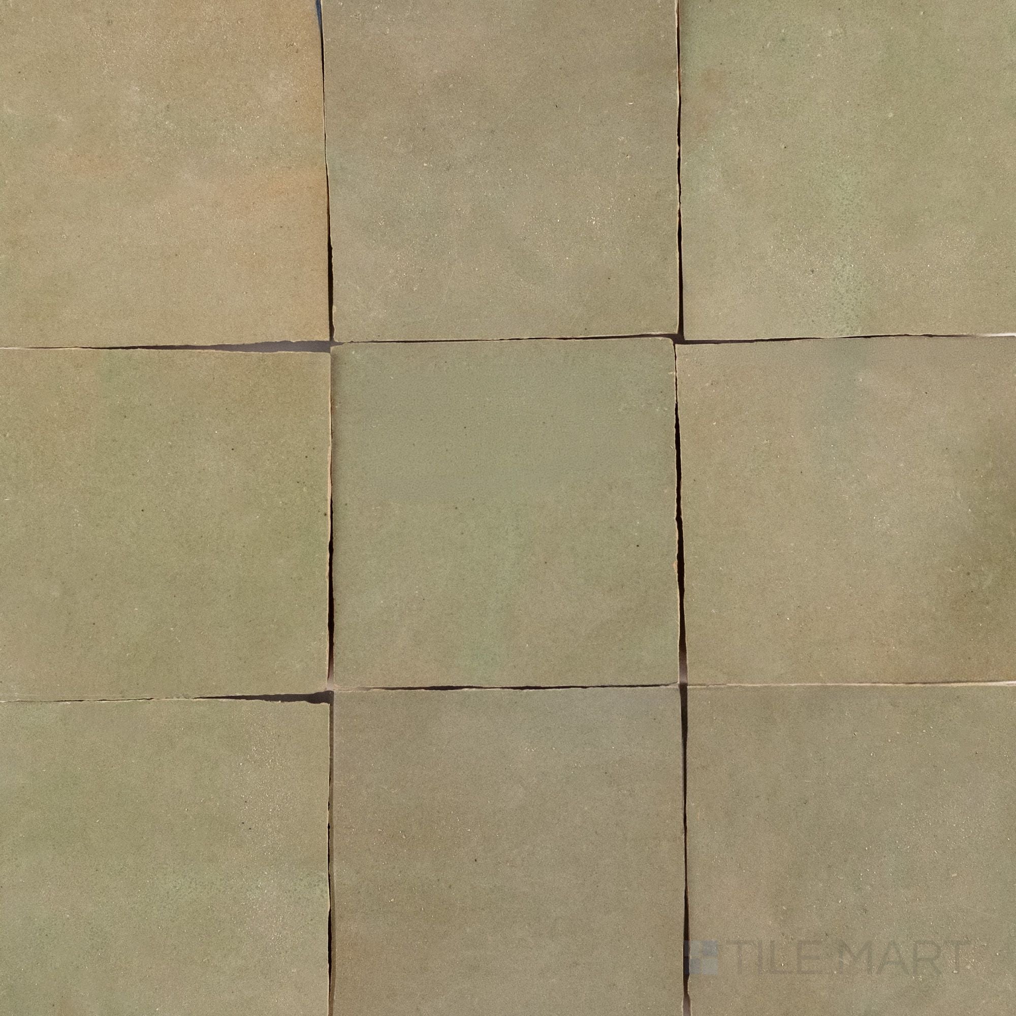 Zellige Classique Mint Tea 4X4 Glossy Terracotta Hand Cut Tile