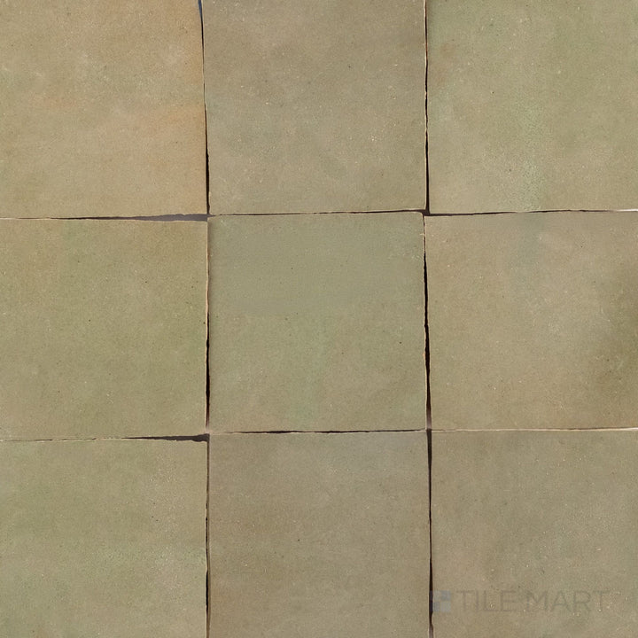 Zellige Classique Mint Tea 4X4 Glossy Terracotta Hand Cut Tile