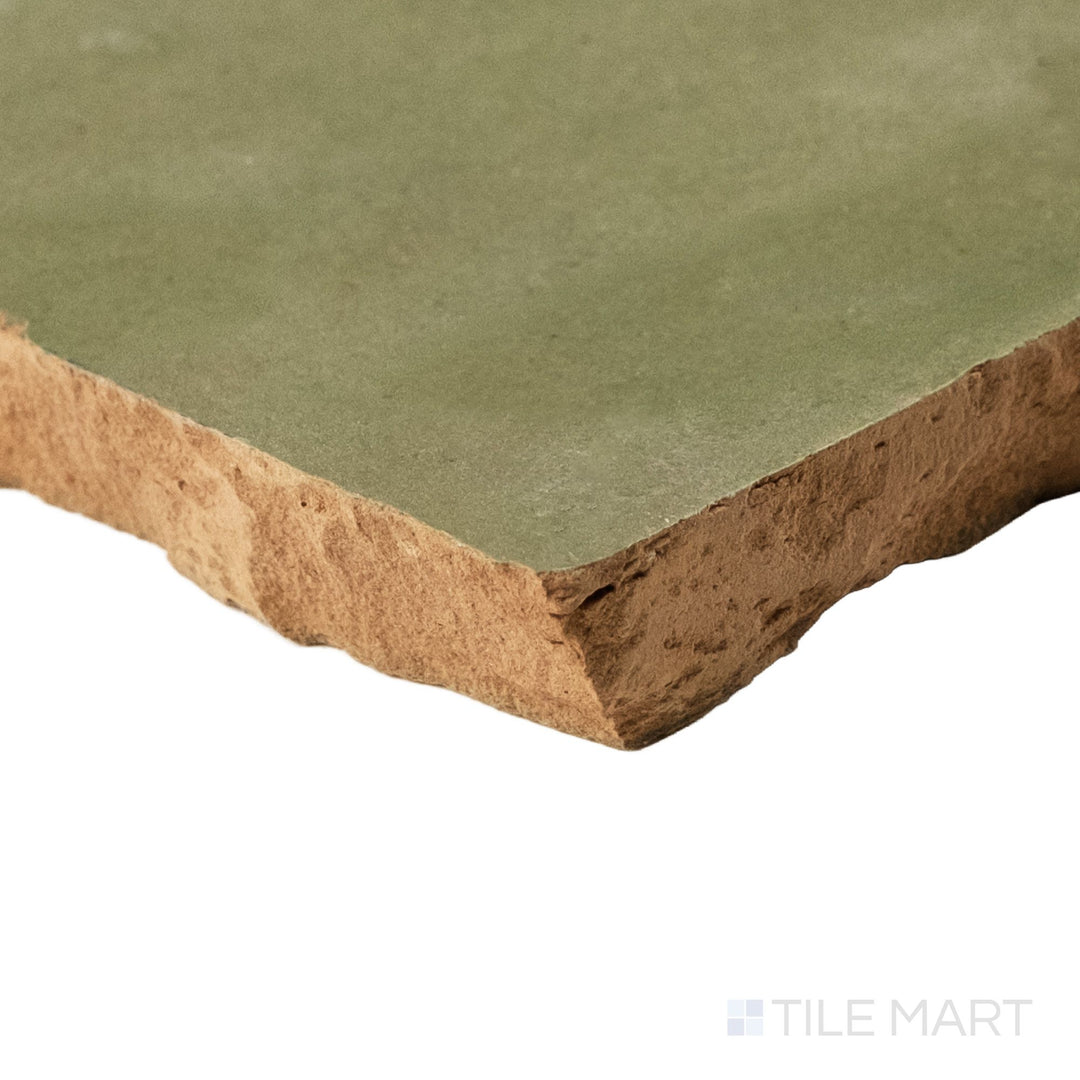 Zellige Classique Mint Tea 4X4 Glossy Terracotta Hand Cut Tile