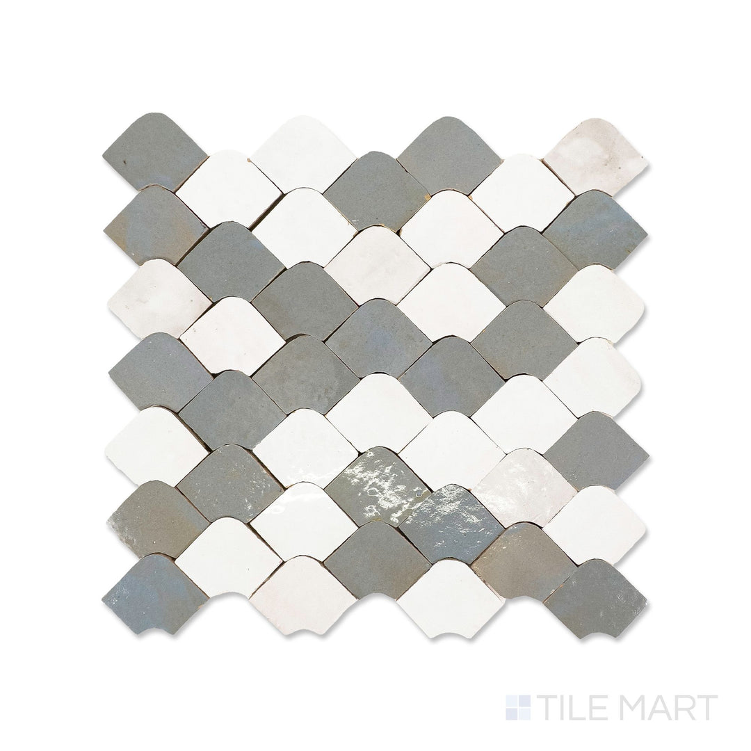 Zellige Classique Multi Color Chouari Glossy Terracotta Hand Cut Mosaic