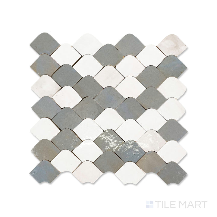 Zellige Classique Multi Color Chouari Glossy Terracotta Hand Cut Mosaic