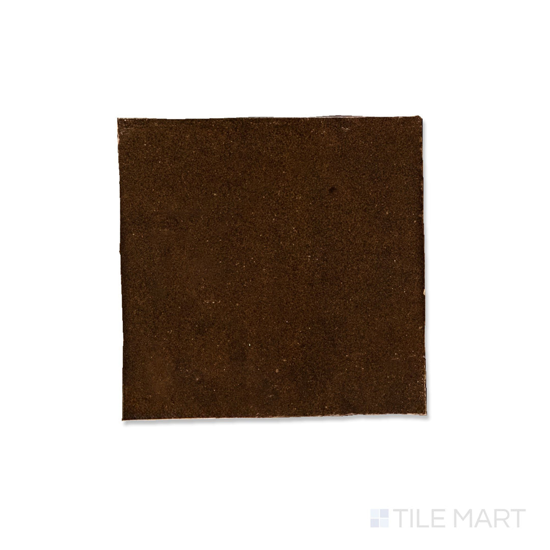 Zellige Bespoke Espresso Noire 4X4 Glossy Terracotta Hand Cut Tile