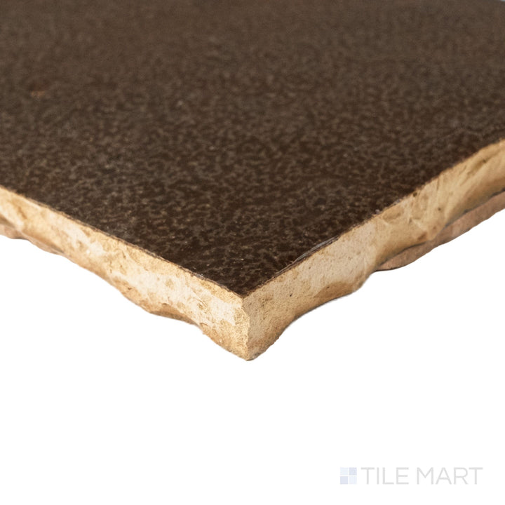 Zellige Bespoke Espresso Noire 4X4 Glossy Terracotta Hand Cut Tile
