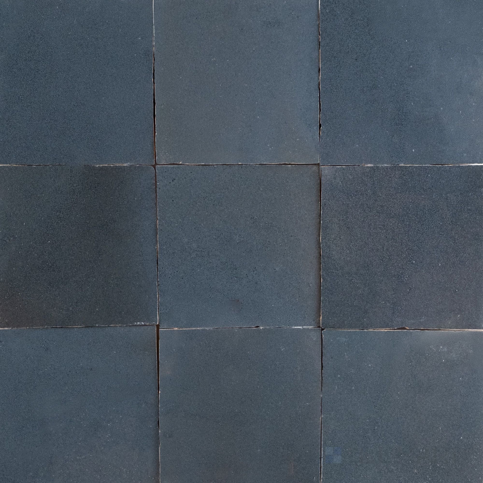 tomezou Zellige Bespoke Indigo Mist 4X4 Glossy Terracotta Hand Cut Tile