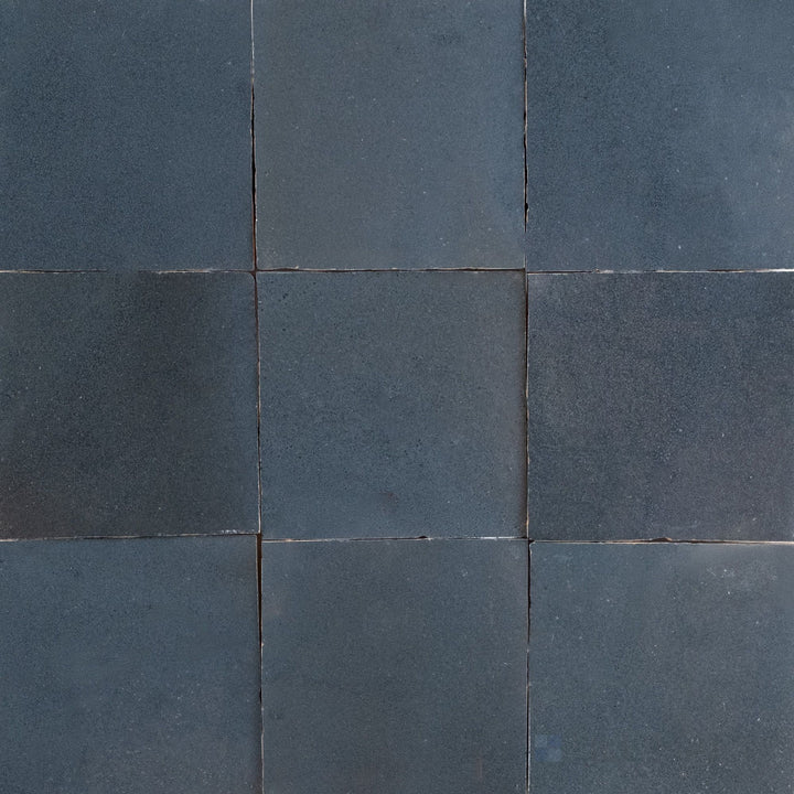 Zellige Bespoke Indigo Mist 4X4 Glossy Terracotta Hand Cut Tile