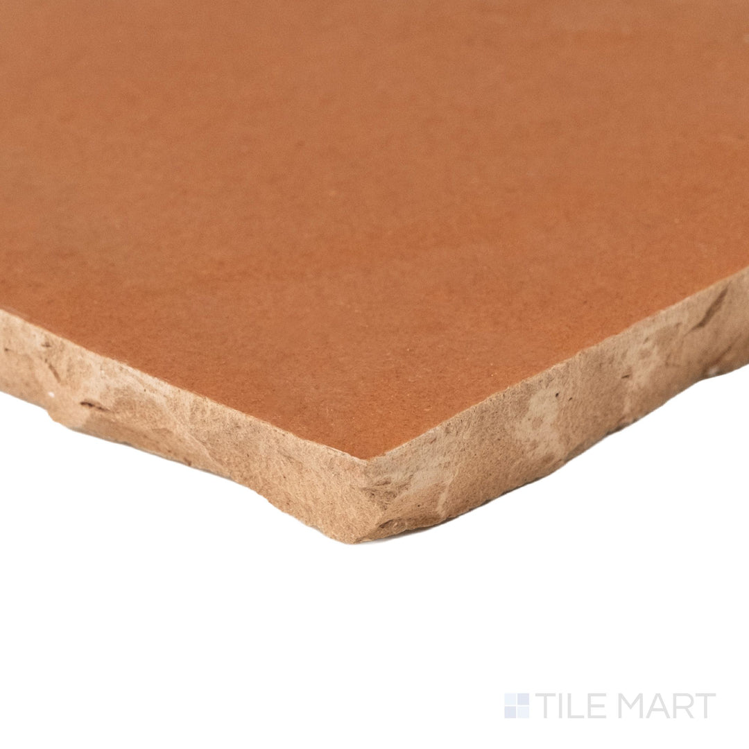 Zellige Bespoke Sundried Clay 4X4 Glossy Terracotta Hand Cut Tile