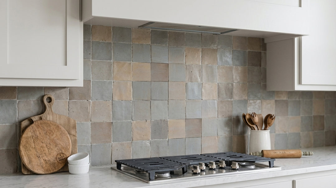Zellige Bespoke Twilight Bloom 4X4 Glossy Terracotta Hand Cut Tile