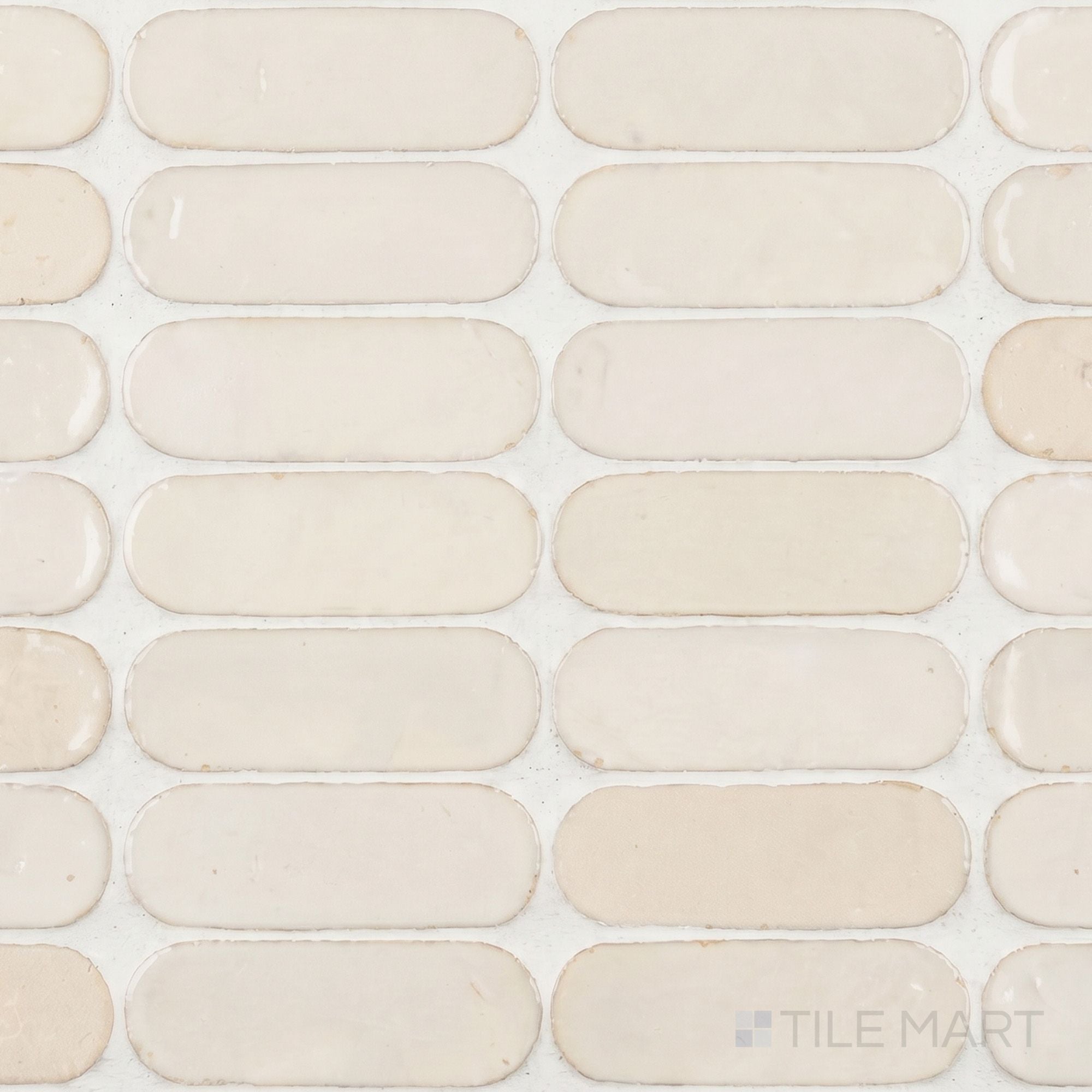 Zellige Bespoke Desert Pearl 2X6 Long Oval Glossy Terracotta Subway Ha