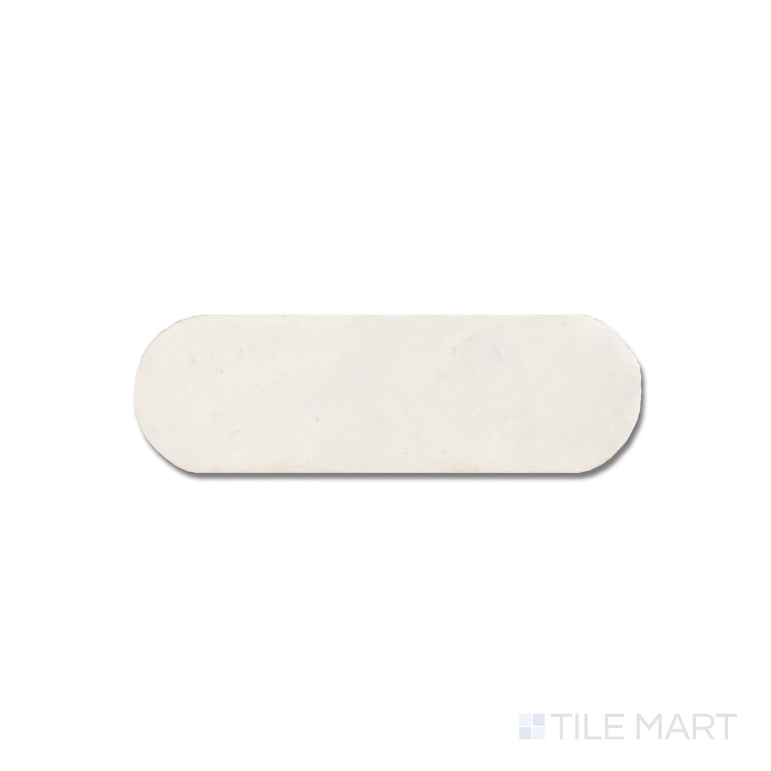 Zellige Bespoke Desert Pearl 2X6 Long Oval Glossy Terracotta Subway Hand Cut Tile
