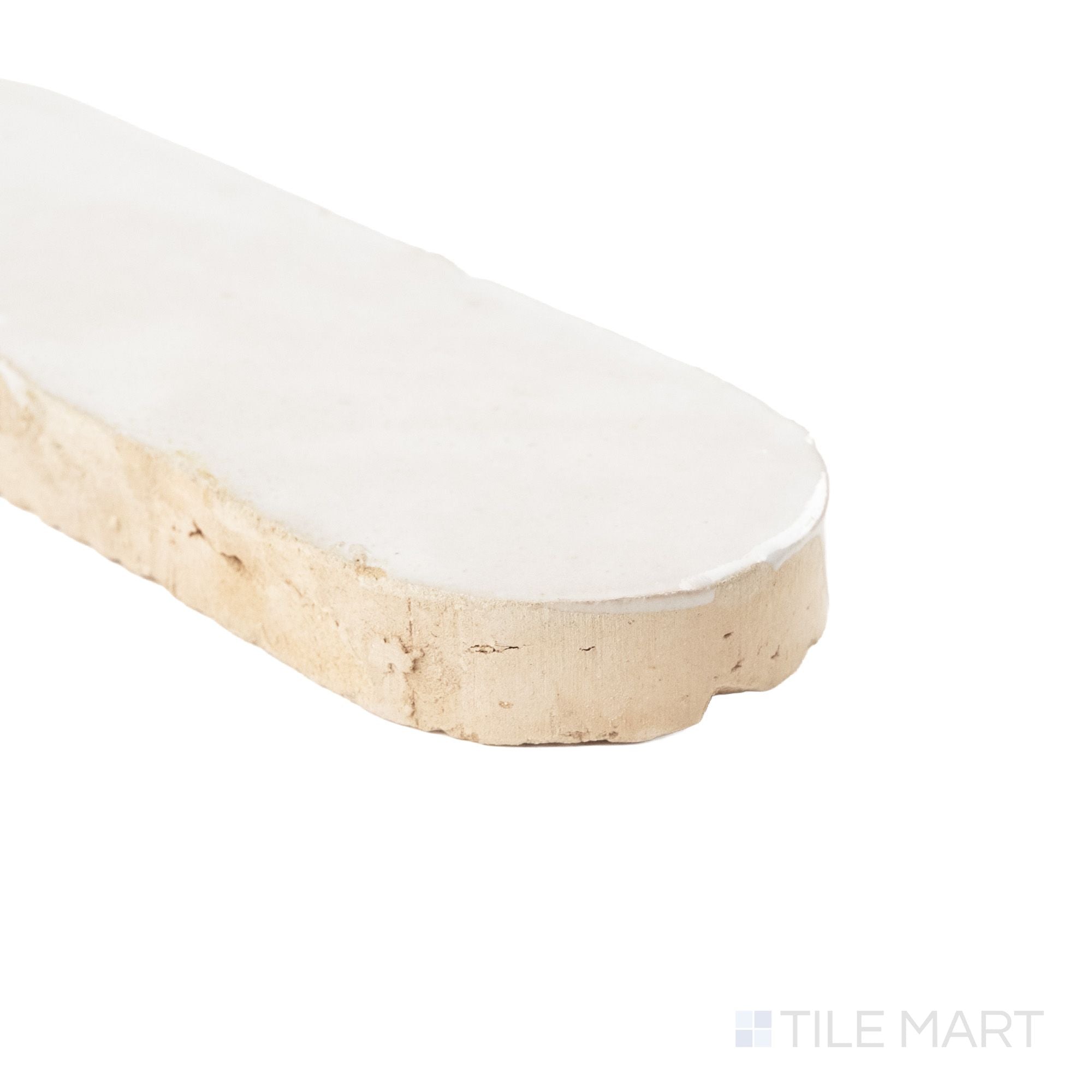 Zellige Bespoke Desert Pearl 2X6 Long Oval Glossy Terracotta Subway Ha