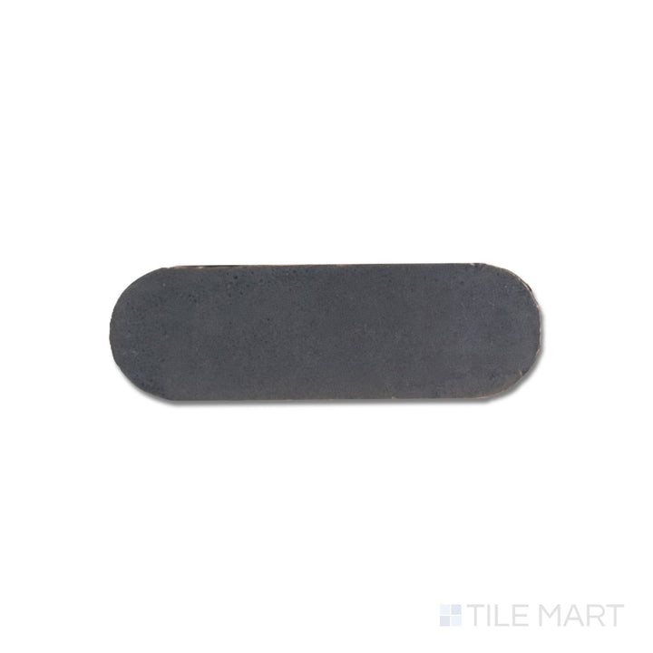 Zellige Bespoke Indigo Mist 2X6 Long Oval Glossy Terracotta Subway Hand Cut Tile