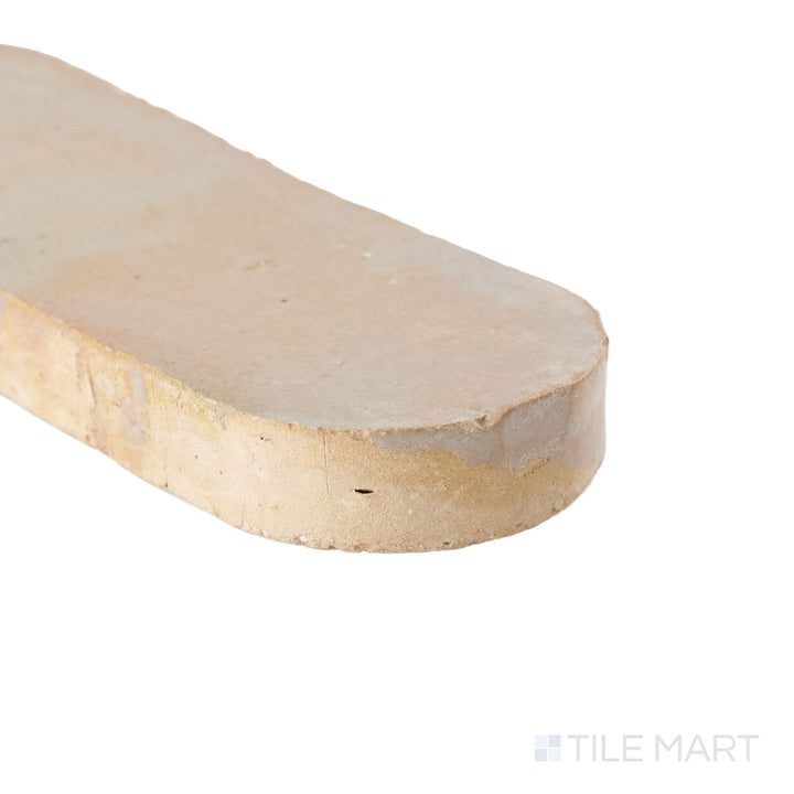 Zellige Bespoke Twilight Bloom 2X6 Long Oval Glossy Terracotta Subway Hand Cut Tile