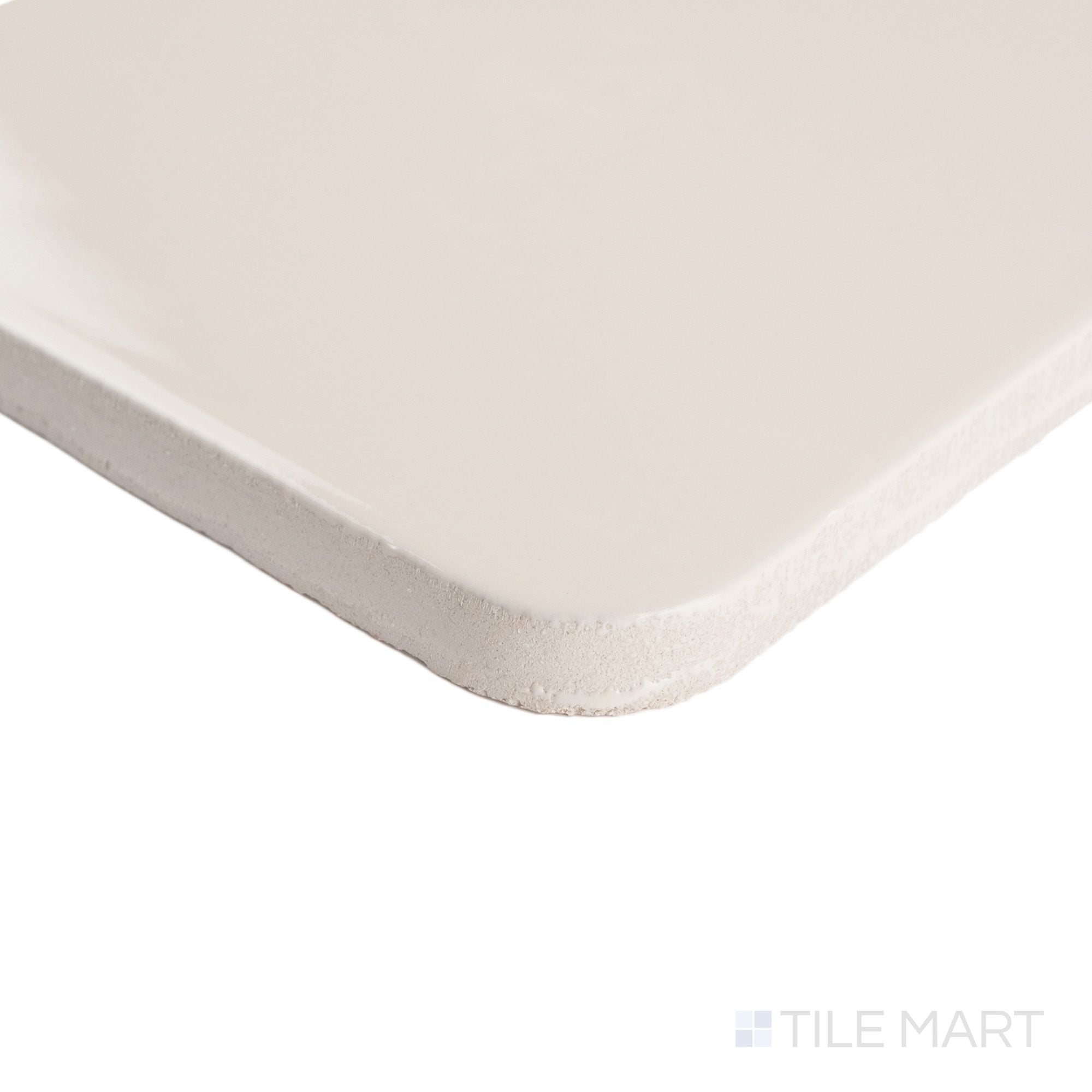 Curves Halo Ivory 6X6 Glossy Ceramic Tile | Tilemart