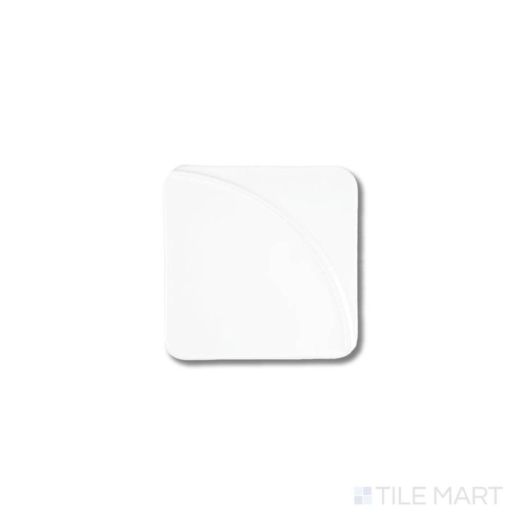 Top-down image of Curves Mandala Ice 6x6 glossy ceramic tile, showcasing its refined icy tones and intricate mandala pattern for stylish tile applications