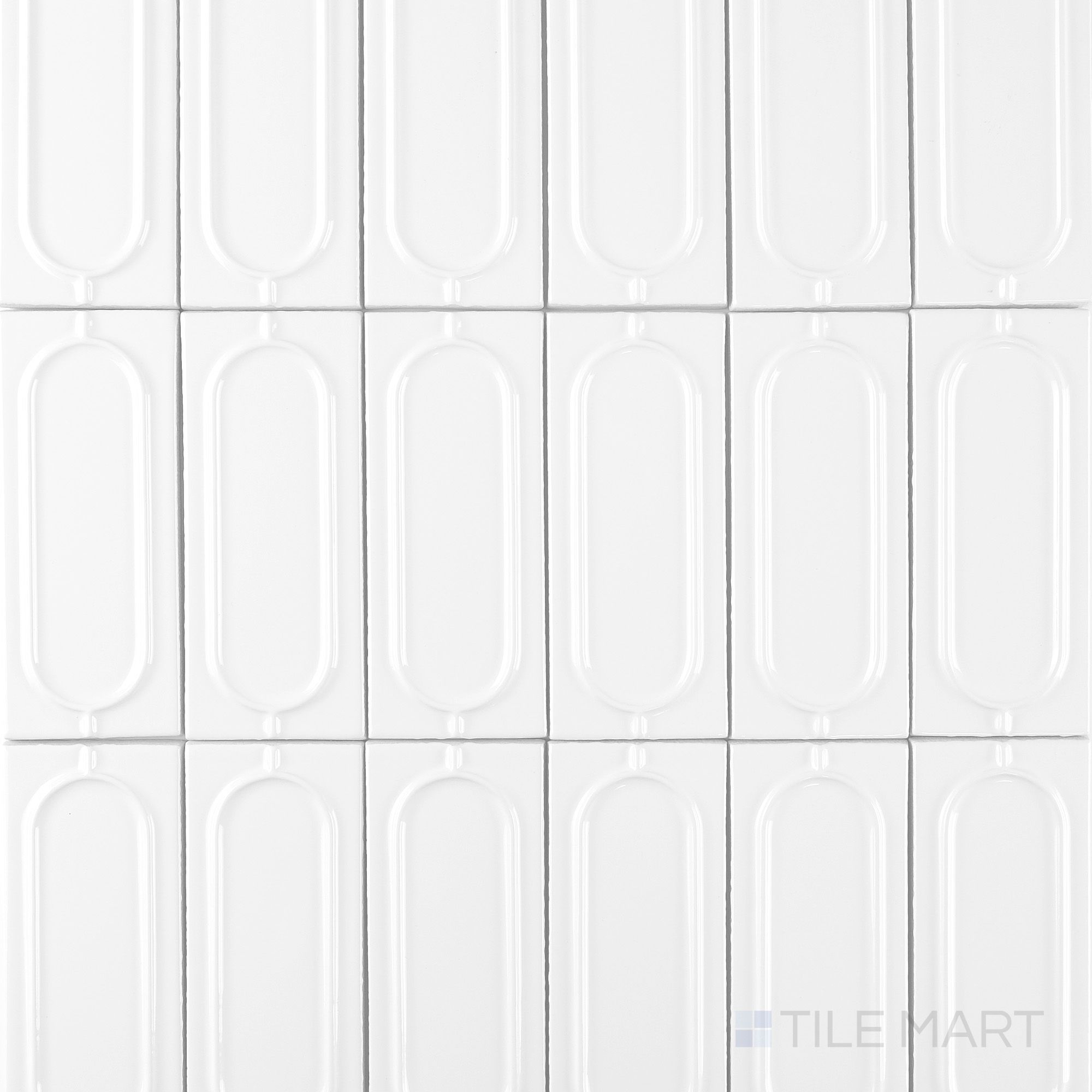 Curves Sophee Ice 2-1/2X6 Glossy Ceramic Tile