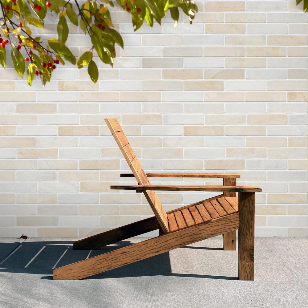 Sedona thin brick sandstone mosaic showcased in a warm interior setting with organic stone variation