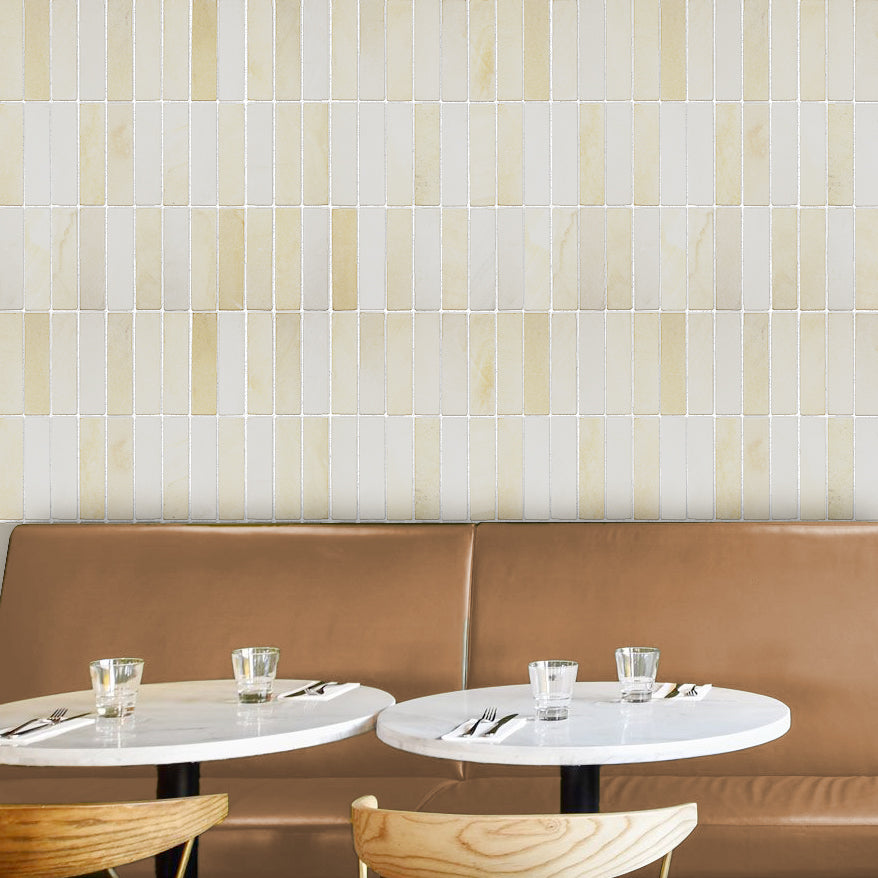 Loose Sedona 2x8 thin brick sandstone shown in a relaxed setting with softly weathered texture