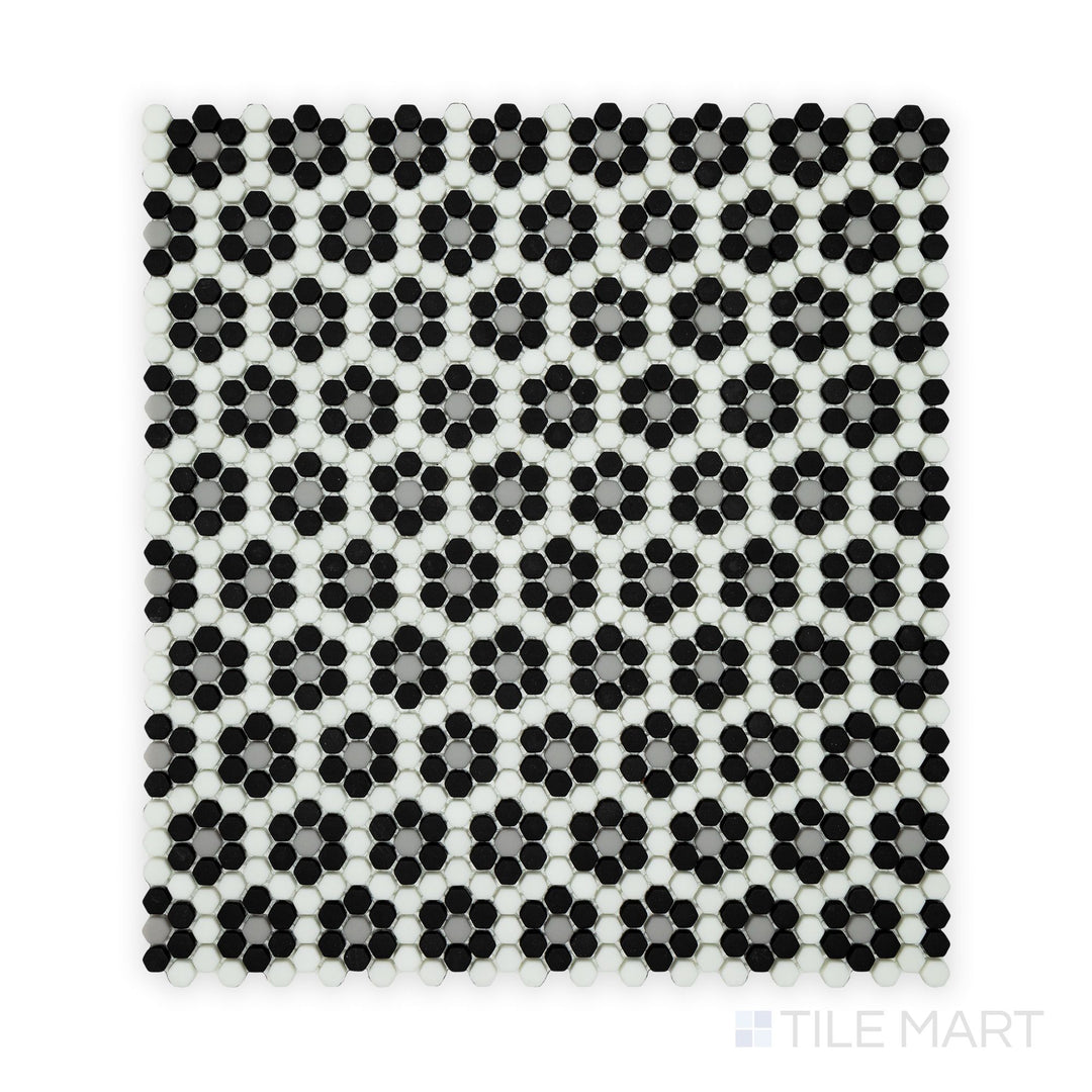 Geometro Dijon Classic 3/8" Hexagon Matte Recycled Glass Mosaic